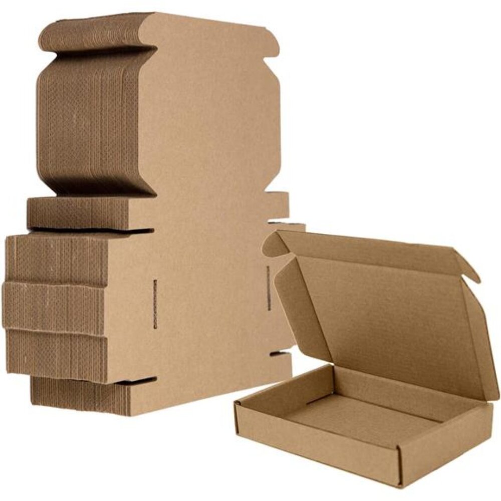 50 Pack 6x4x1 Inches Small Shipping Boxes Brown Corrugated Cardboard Boxes